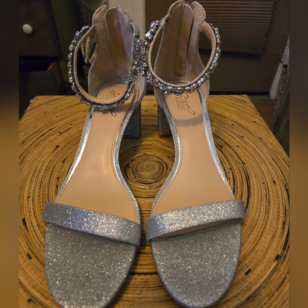 Badgley Michka Catalina Open Toe Block Heel size 10